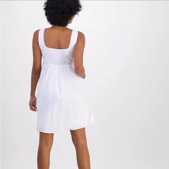 AND NOW THIS | Women's White Square-Neck Sleeveless Summer Mini Dress, Size XL - Picture 2 of 7